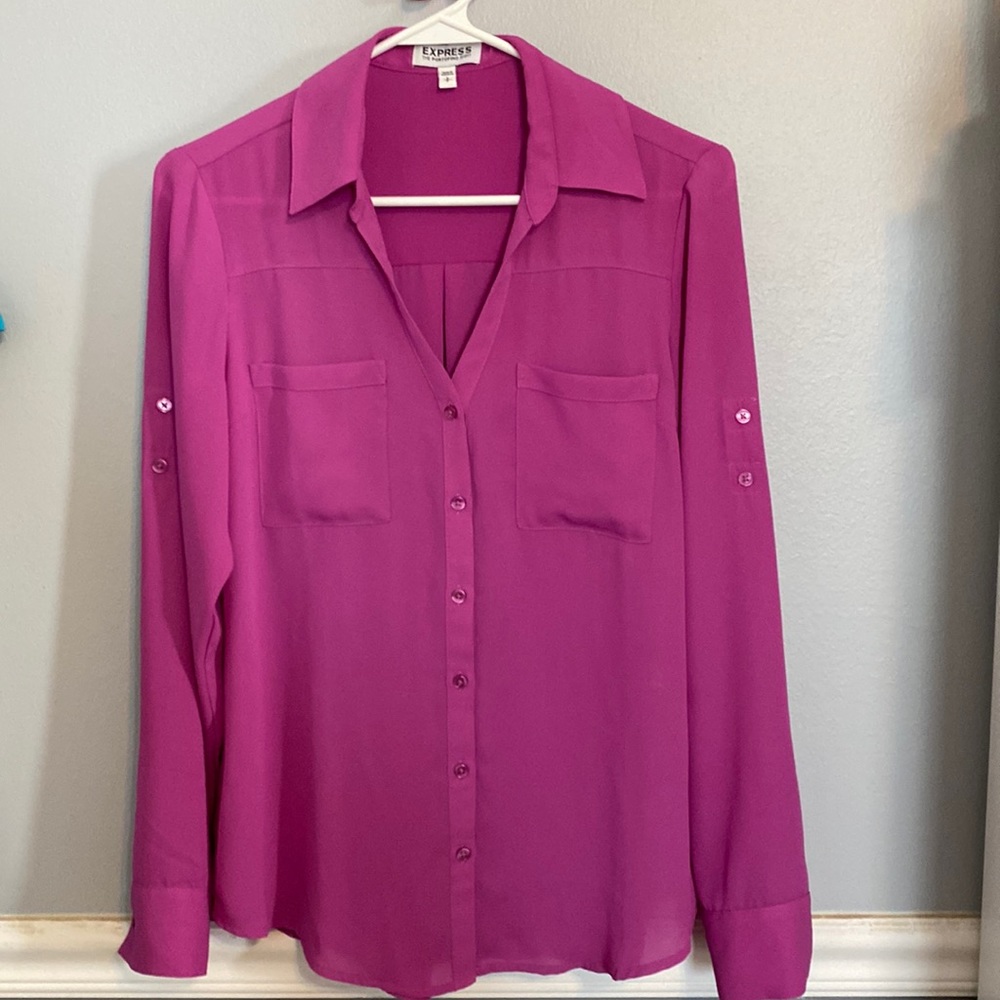 Small Pink Express Portofino shirt long sleeve